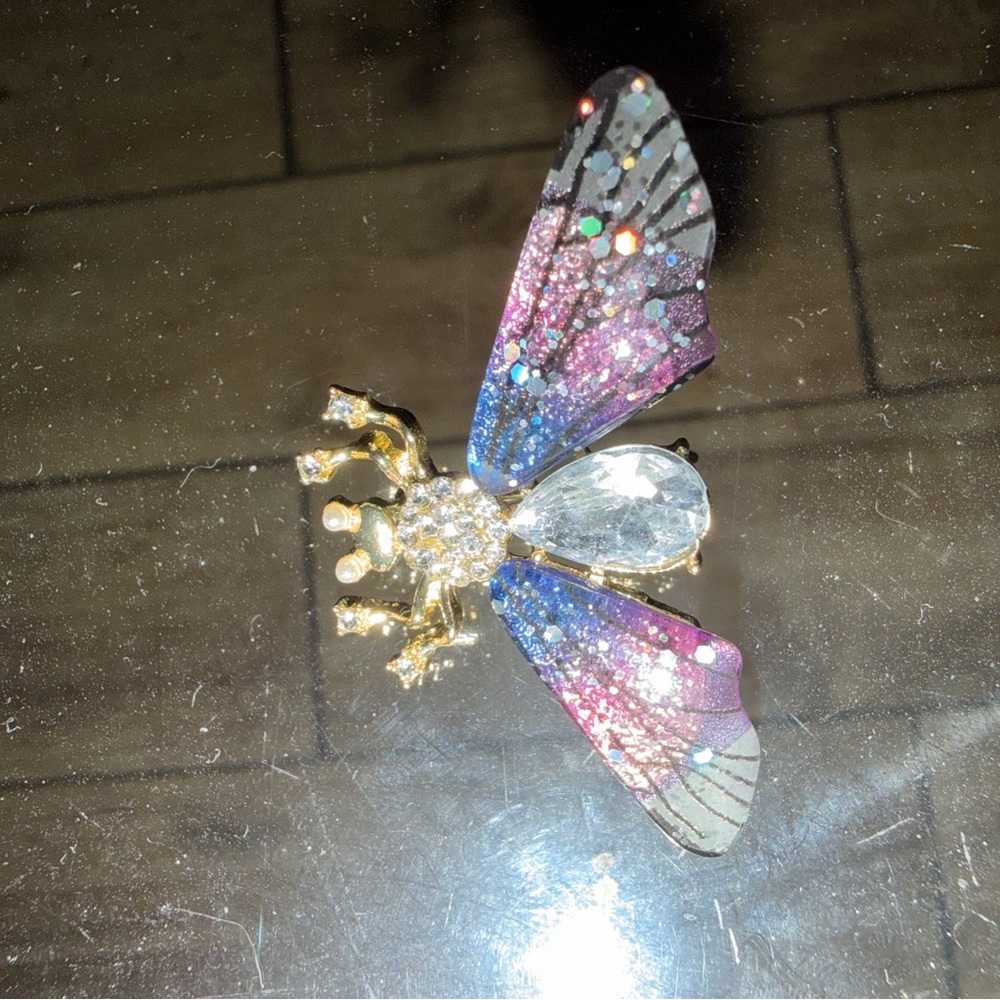 Multicolor Butterfly Brooch